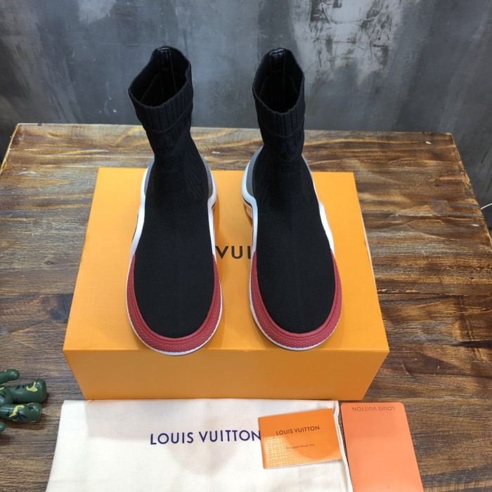 LOUIS VUITTON Lv Archlight High Top Sports Shoes Black/Red Women's