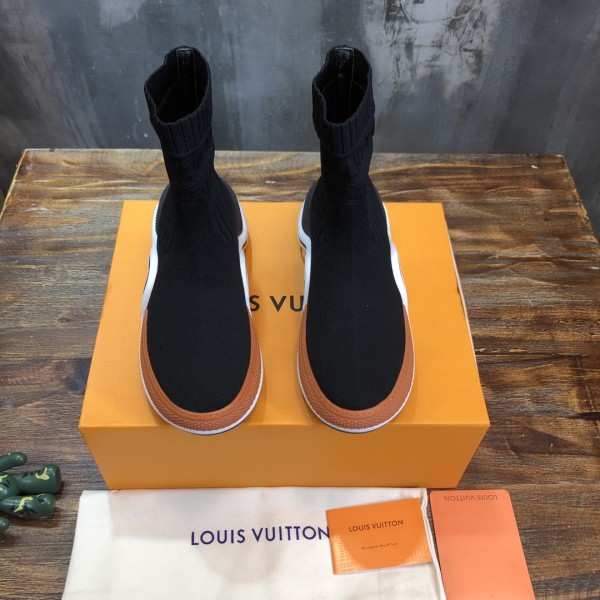 LOUIS VUITTON Archlight High top Casual Shoes Women's Black Orange