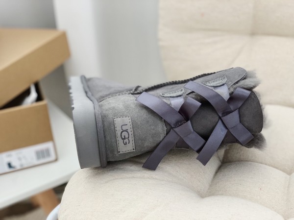 UGG Bailey Bow II Boot Grey (Women's)