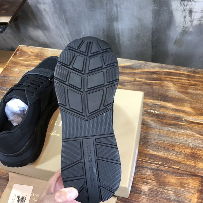 Burberry Ramsey Kingdom Cow Leather Low top Casual Shoes Black