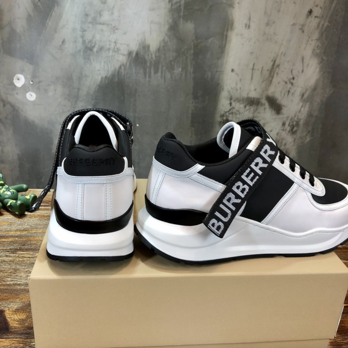 Burberry Low Top Athletic Shoes Black White