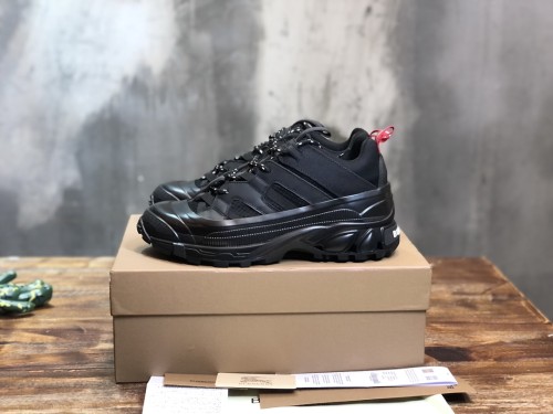 Burberry Arthur Cow Leather Low top Sports Casual Shoes Black