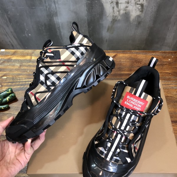 Burberry Arthur Low-Top Sports Casual Shoes Brown Black