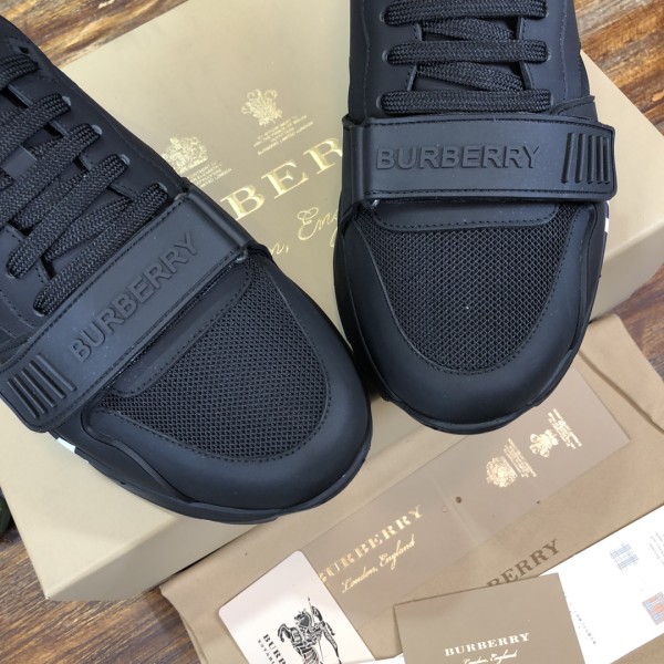 Burberry Ramsey Kingdom Cow Leather Low top Casual Shoes Black