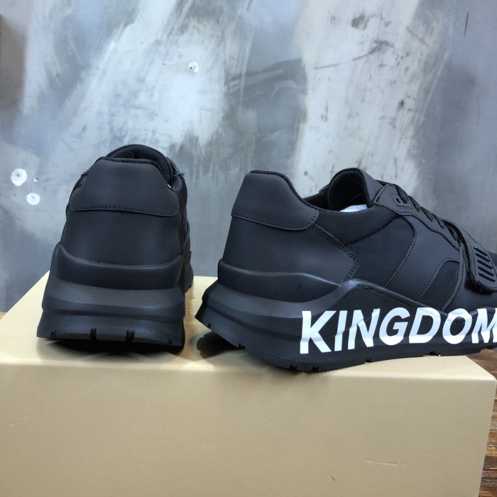 Burberry Ramsey Kingdom Cow Leather Low top Casual Shoes Black