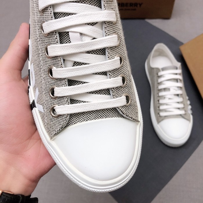 Burberry Logo Print Canvas Sneakers