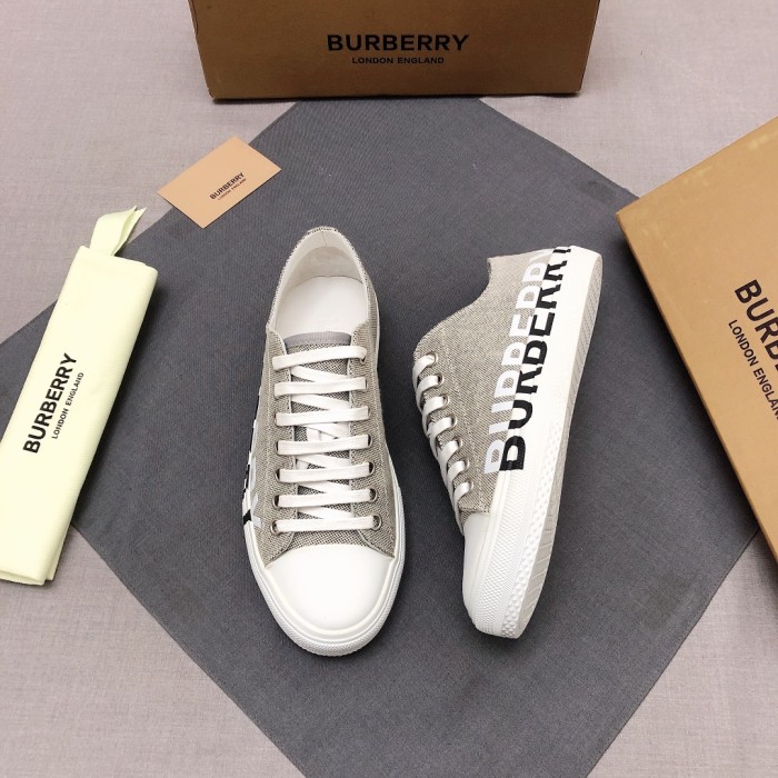 Burberry Logo Print Canvas Sneakers