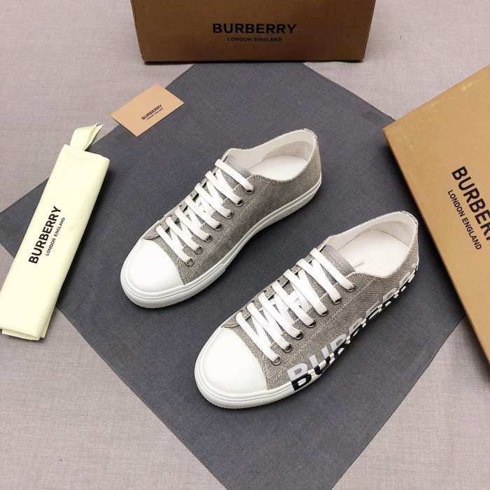 Burberry Logo Print Canvas Sneakers