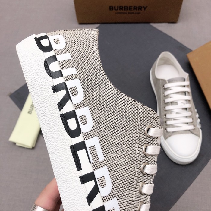 Burberry Logo Print Canvas Sneakers