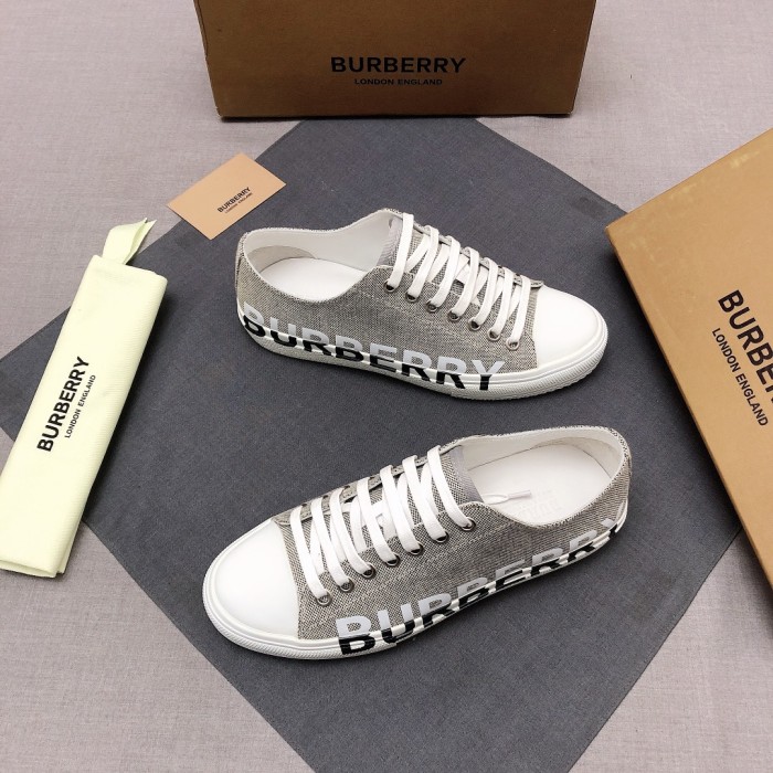 Burberry Logo Print Canvas Sneakers