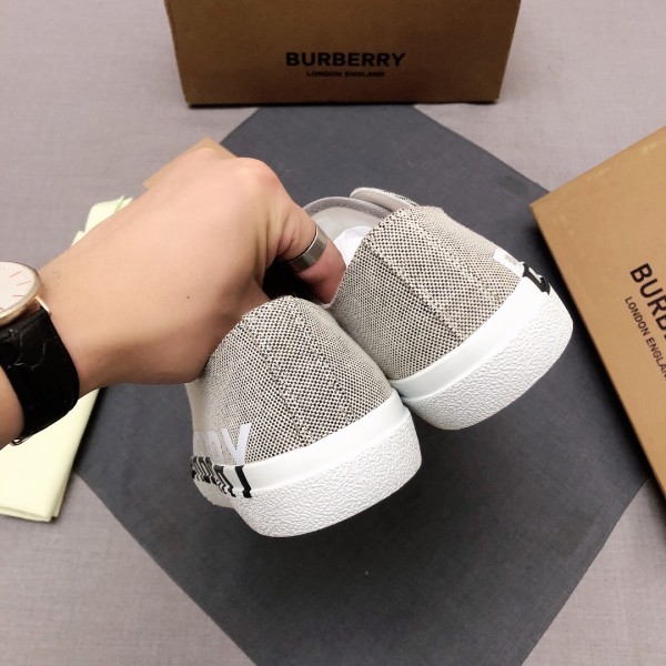 Burberry Logo Print Canvas Sneakers