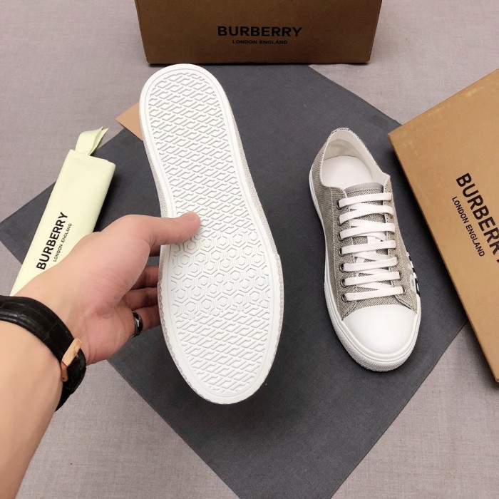 Burberry Logo Print Canvas Sneakers