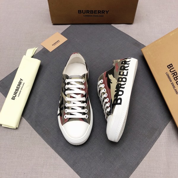 Burberry Logo-print Lace-up Sneaker Green Camo