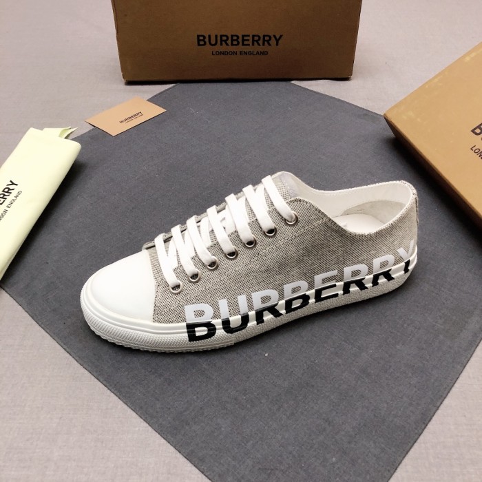 Burberry Logo Print Canvas Sneakers