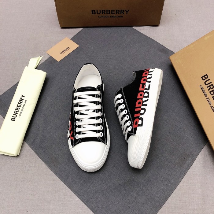 Burberry Logo Print Cotton Black Red White
