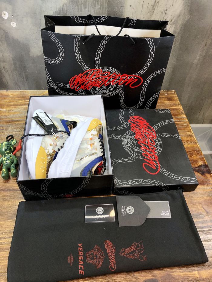 Versace Chain Reaction Multi-Color Rubber Suede