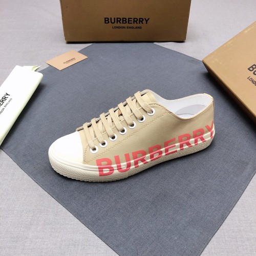 Burberry Gabardine Icon Stripe Logo Print Beige Red