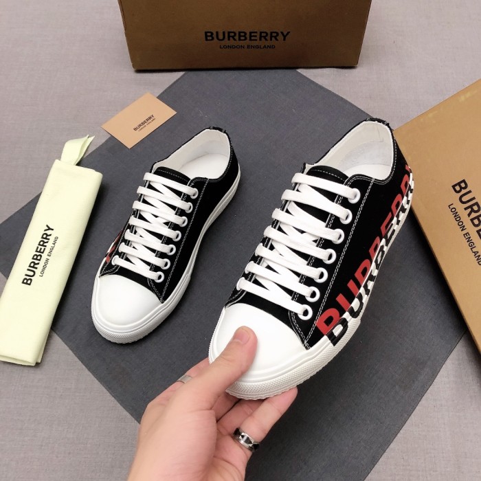 Burberry Logo Print Cotton Black Red White