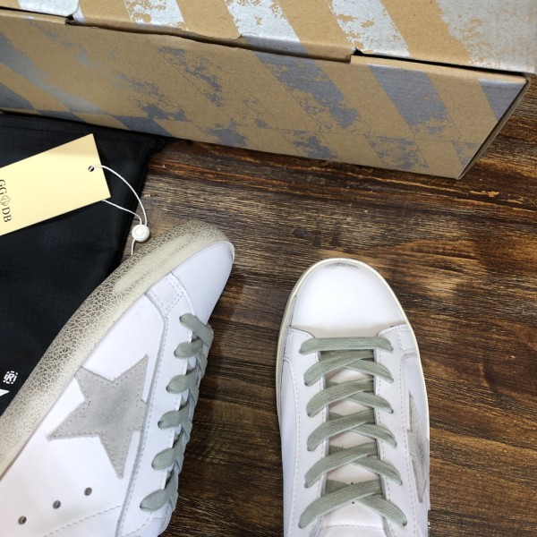 Golden Goose Superstar White Silver