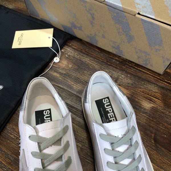 Golden Goose Superstar White Silver