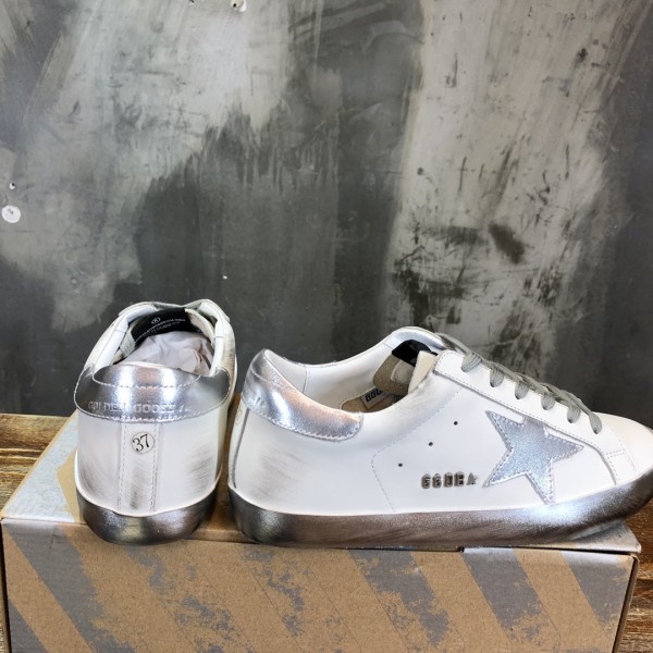 Golden Goose Super Star White Silver Sparkle