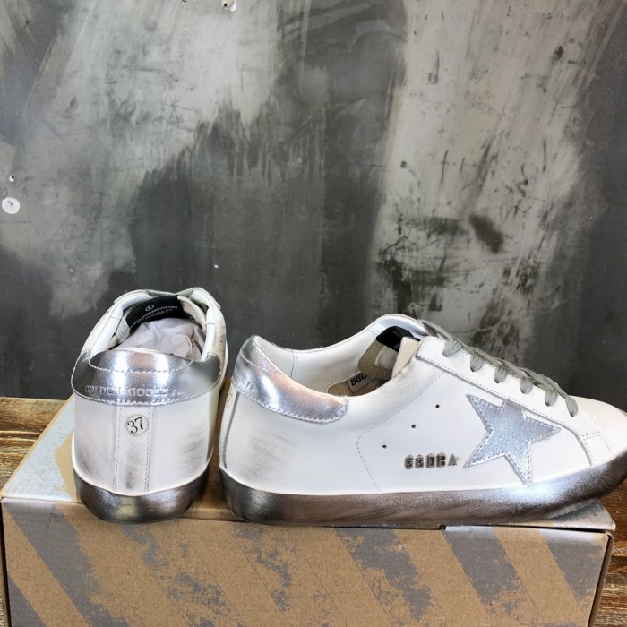 Golden Goose Super Star White Silver Sparkle