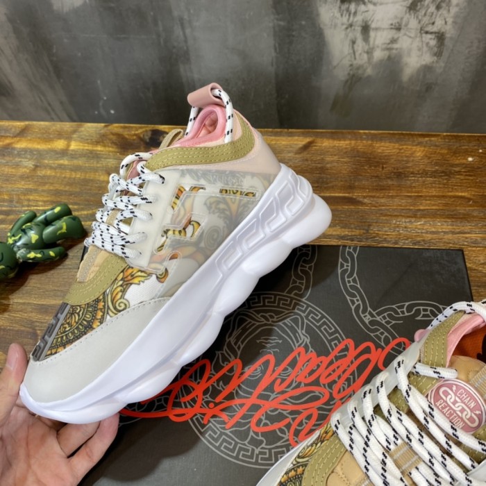 Versace Chain Reaction White Pink Yellow Barocco (W)