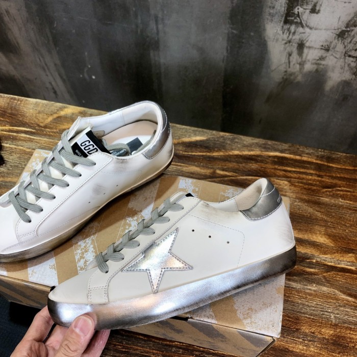 Golden Goose Super Star White Silver Sparkle