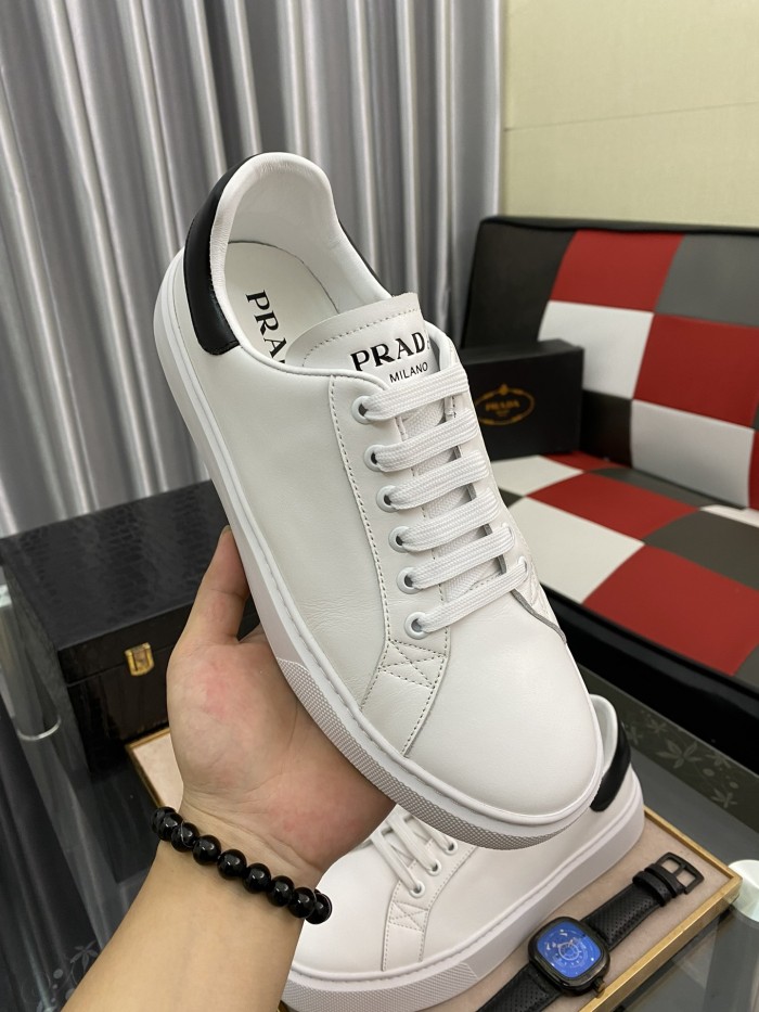 PRADA Leather Platform 'White Black'