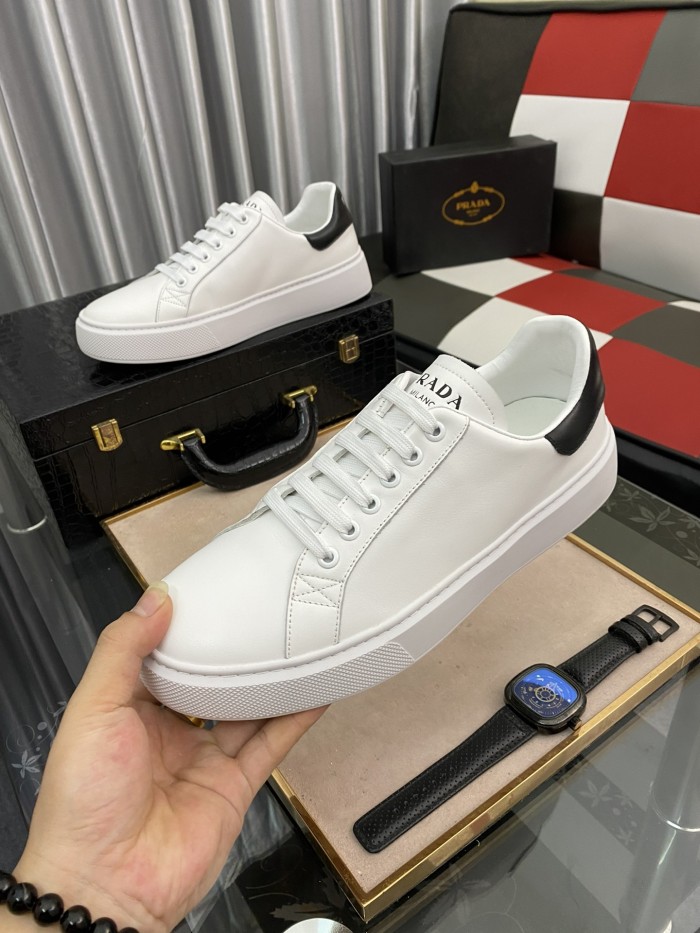 PRADA Leather Platform 'White Black'