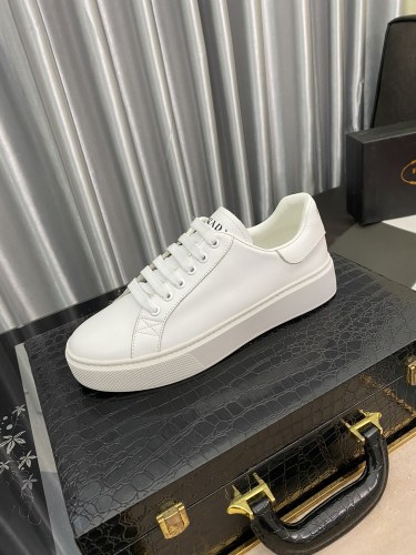 PRADA Low Top Skateboard Shoes Women's White