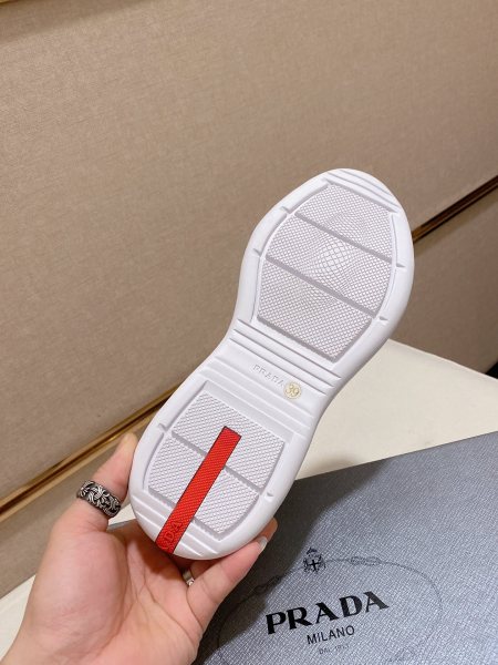 Prada America's Cup Anti-slip wear-resistant low-top sports shoes casual shoes for men black and white