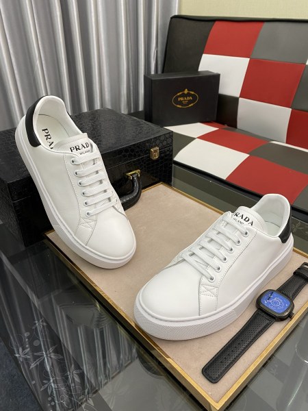 PRADA Leather Platform 'White Black'