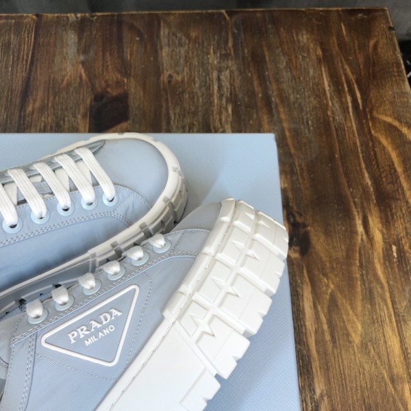 PRADA Double Wheel Re nylon Gabardine Sneakers 'Blue' Women's