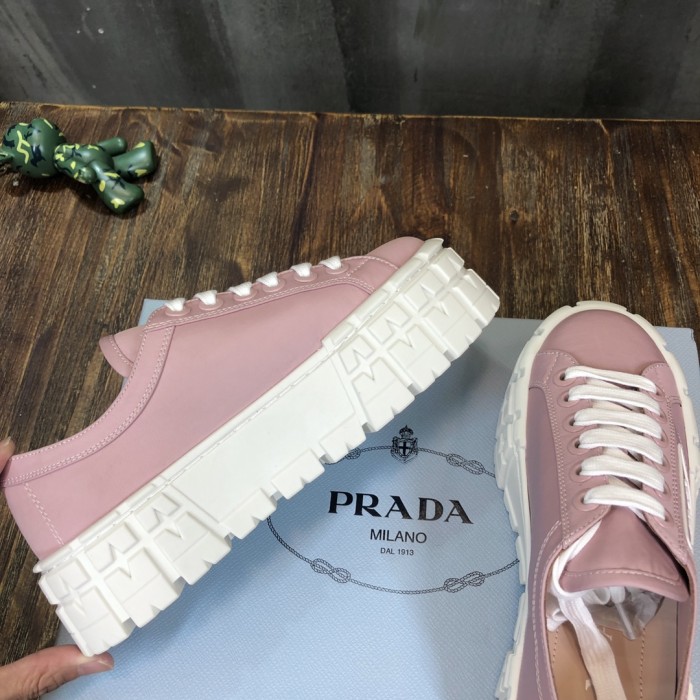 PRADA Women's Gabardine Wheel Platform 'Pink'