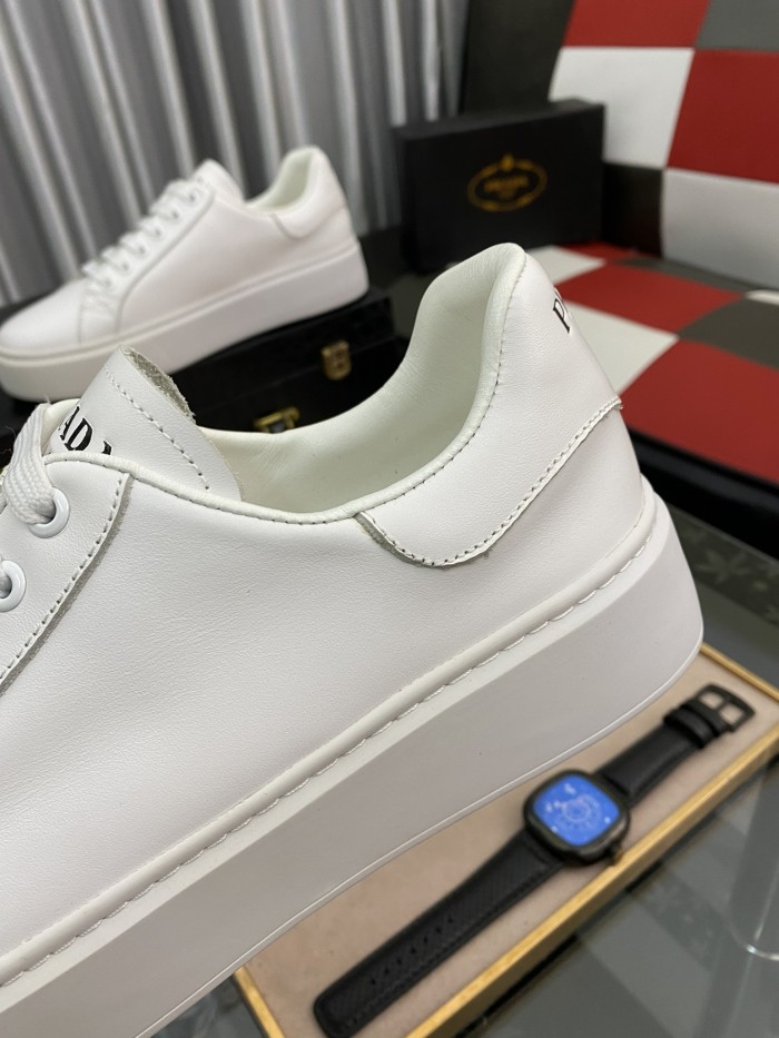 PRADA Low Top Skateboard Shoes Women's White