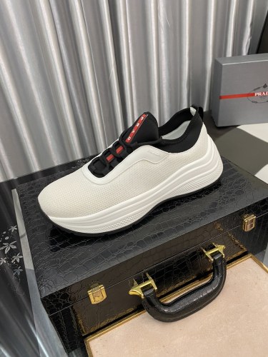 PRADA Shock Absorbers Low Top Sports Casual Shoes Men's White Black