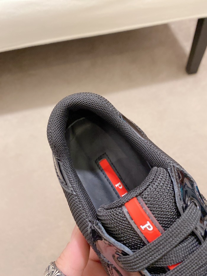 Prada America's Cup biker fabric sneakers Black