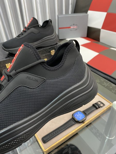 PRADA Low top Casual Shoes Men's Black