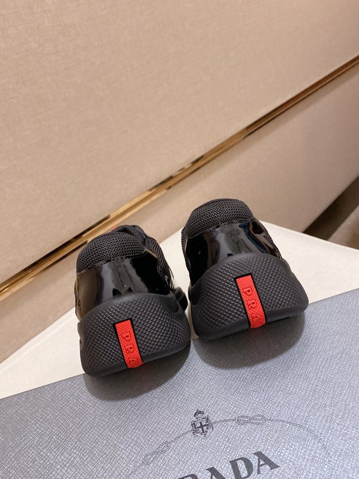 Prada America's Cup biker fabric sneakers Black