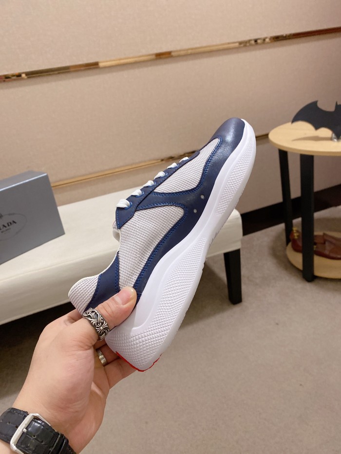PRADA Cushioning Low Top Sports Casual Shoes Men's Dark Blue