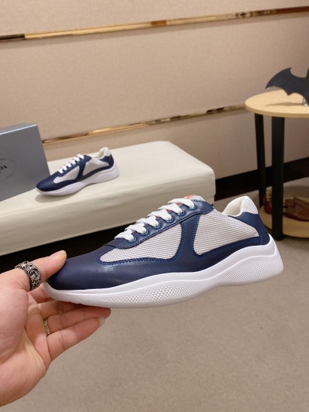 PRADA Cushioning Low Top Sports Casual Shoes Men's Dark Blue