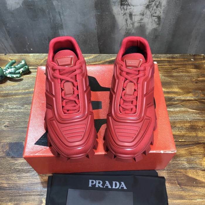 PRADA Cloudbust Thunder Low Top Casual Shoes Women's Red