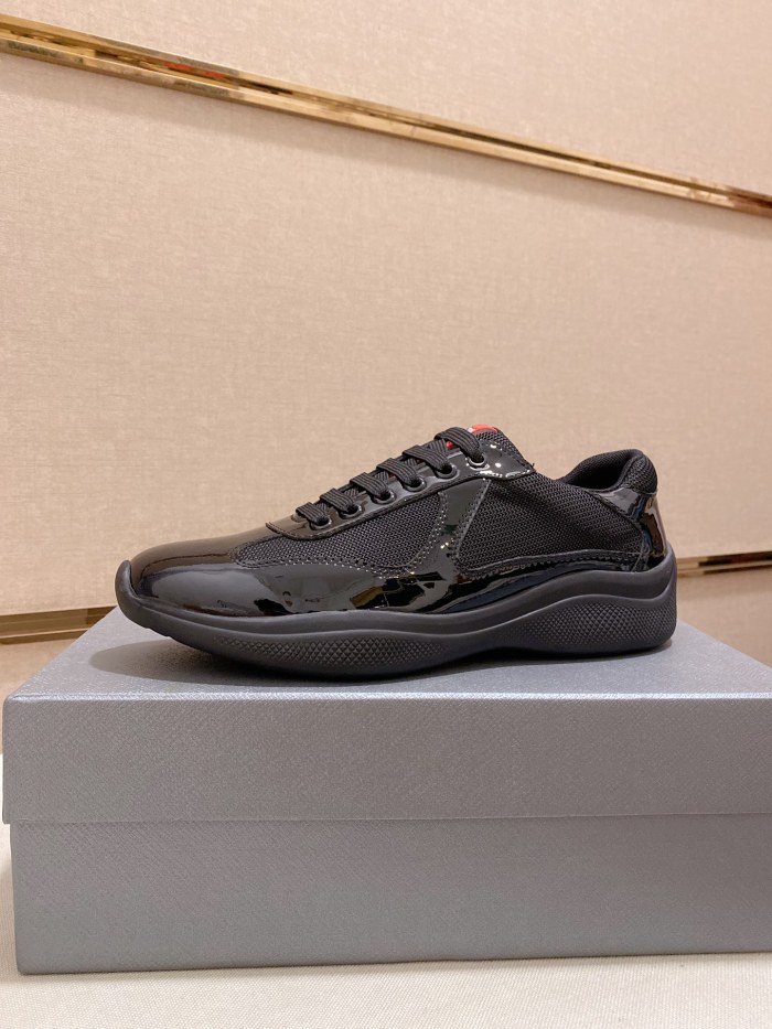 Prada America's Cup biker fabric sneakers Black