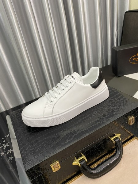 PRADA Leather Platform 'White Black'