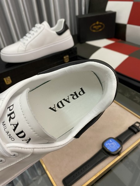 PRADA Leather Platform 'White Black'