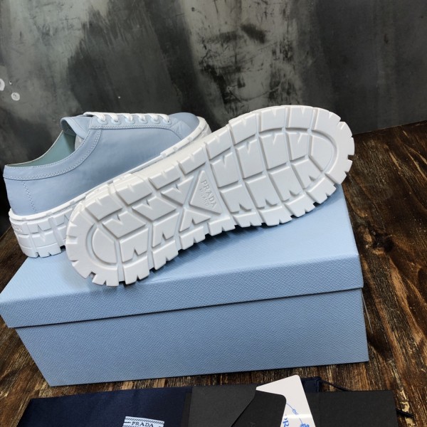 PRADA Double Wheel Re nylon Gabardine Sneakers 'Blue' Women's