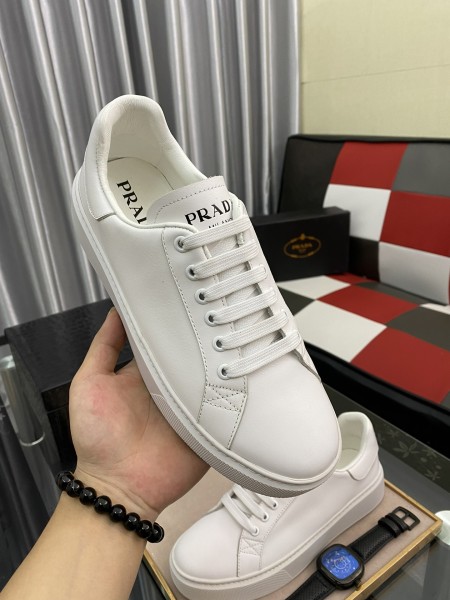 PRADA Low Top Skateboard Shoes Women's White