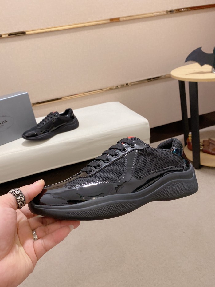 Prada America's Cup biker fabric sneakers Black