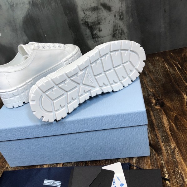 PRADA Double Wheel Re nylon Gabardine Sneakers 'White' Women's